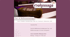 Desktop Screenshot of malyssage.de