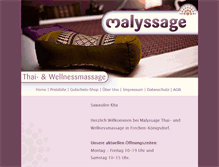 Tablet Screenshot of malyssage.de